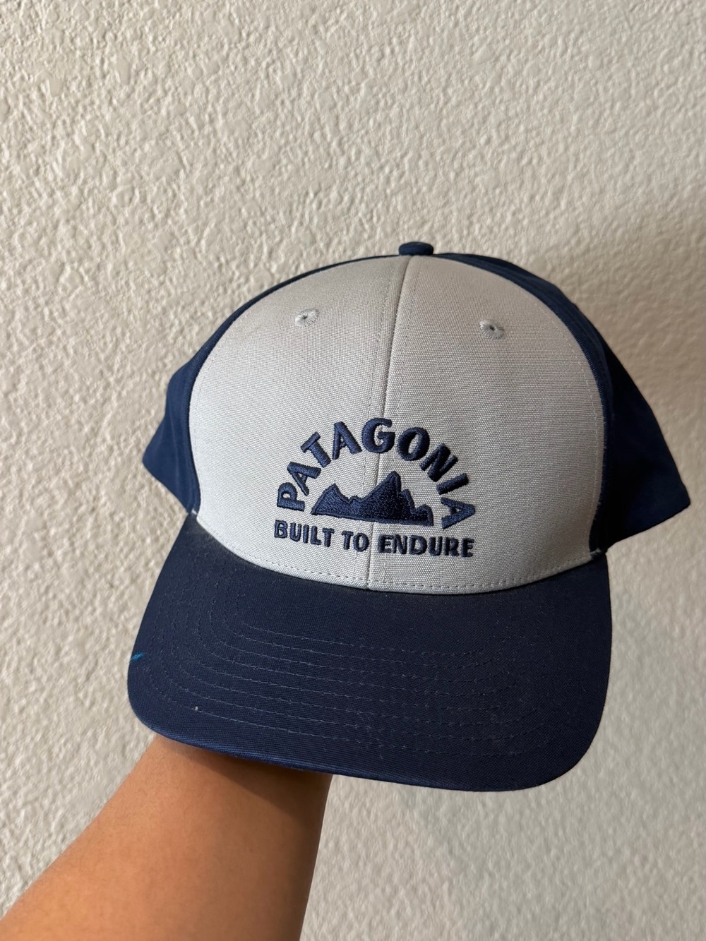 Patagonia Two-Tone Navy and Light Gray Trucker Hat